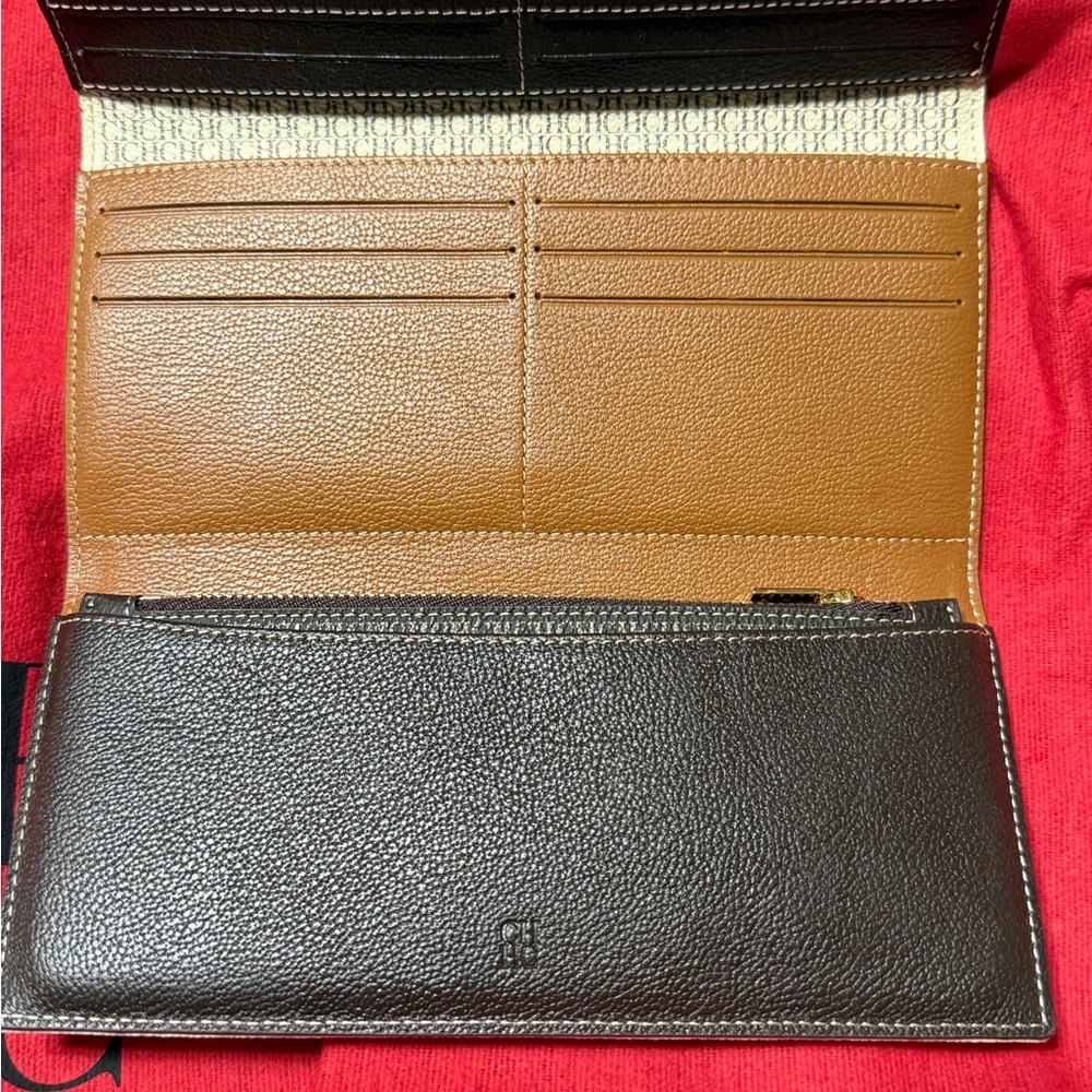 Carolina Herrera Brown and Tan Tote